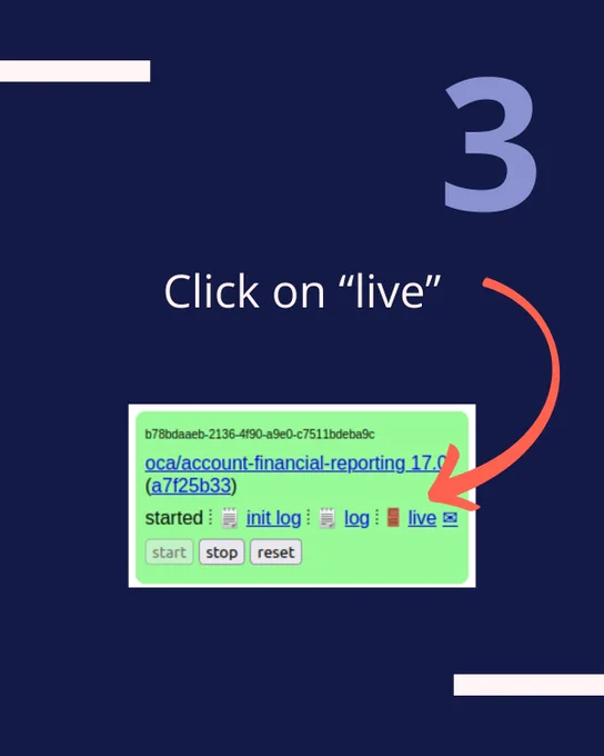 Click on “live”