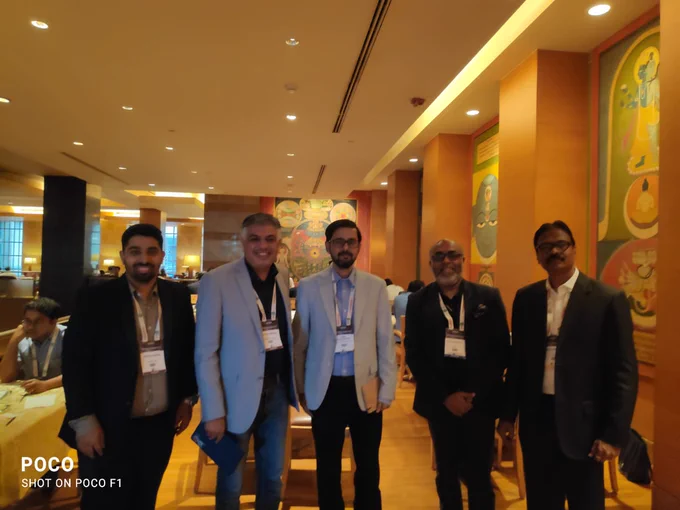 Rajkumar Balu, sales director at foresiet connecting with industry leaders and exchanging insights