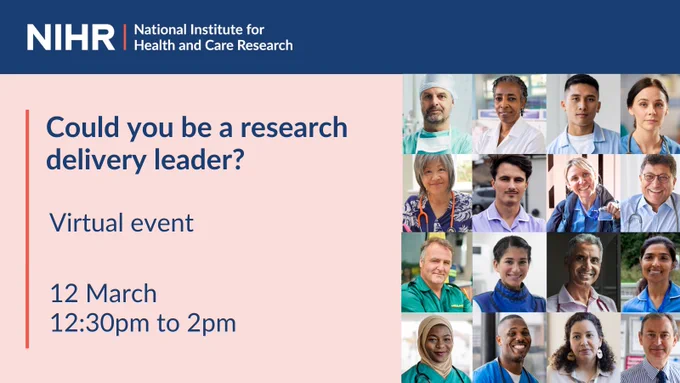 Could you be a research
delivery leader?

Virtual event

12 March

12:30pm to 2pm