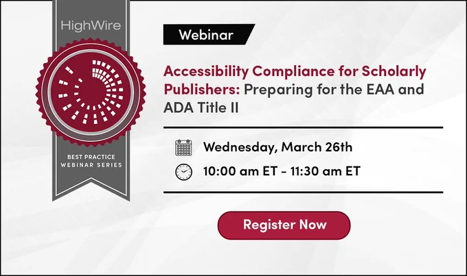 Accessibility compliance for scholarly publishers: preparing for the EAA and ADA Title Two