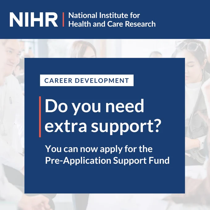 A banner promoting the Pre-Application Support Fund, with the description 'Do you need extra support?'