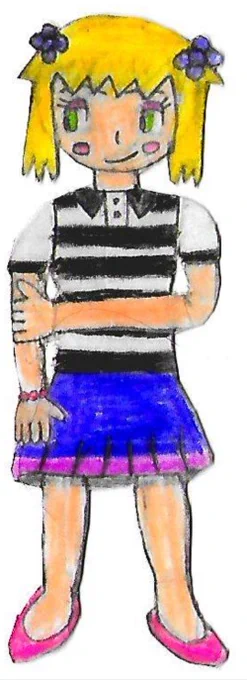 Brianna was loosely based off Serena from Pokemon. She's a nice and sweet gal who is shy at times. She has a huge crush on Tyler 