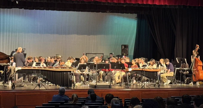 Vanderbilt Wind Symphony performing at a local high school.