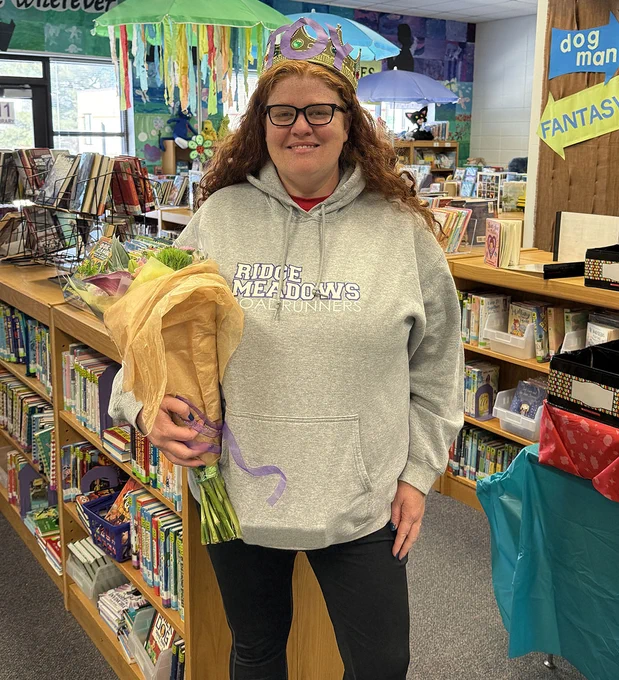 Ridge Meadows Elementary health and physical education teacher Katie Reuss smiles for a picture.