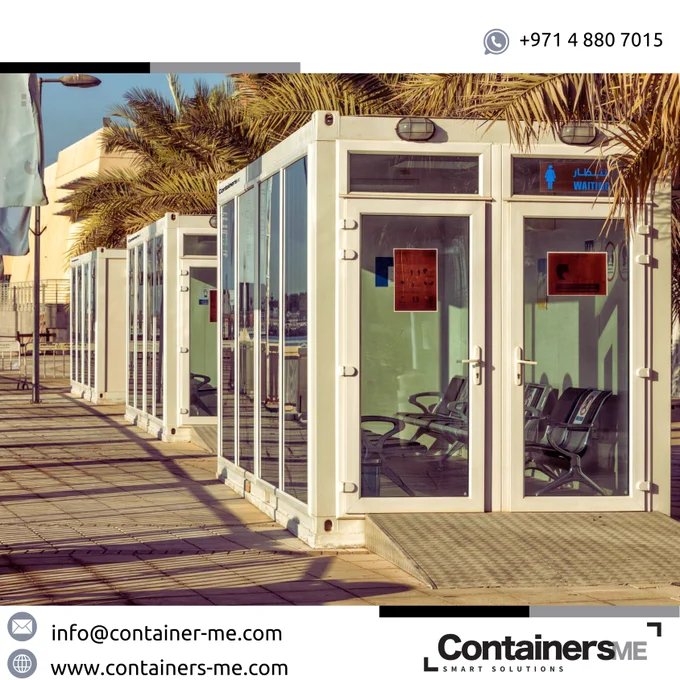 ferry terminal made using modular mobile container
