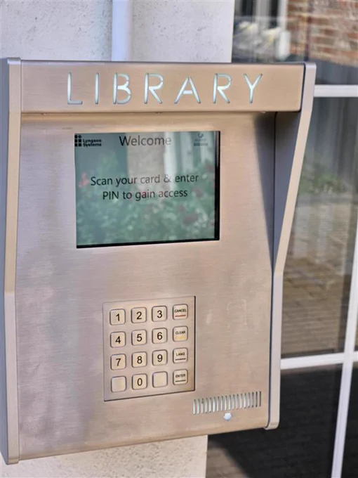Super Access key pad at Farnham Library