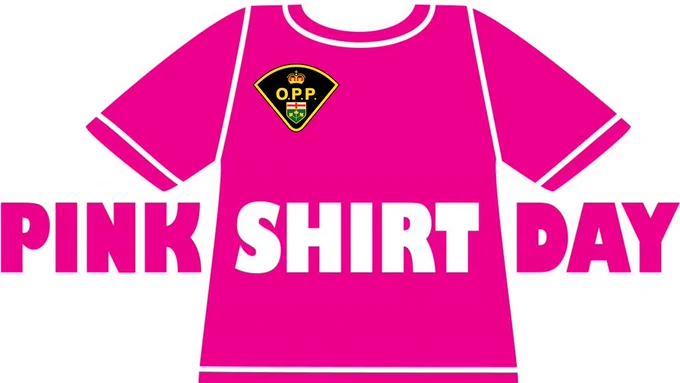 Image of a pink shirt and the OPP logo