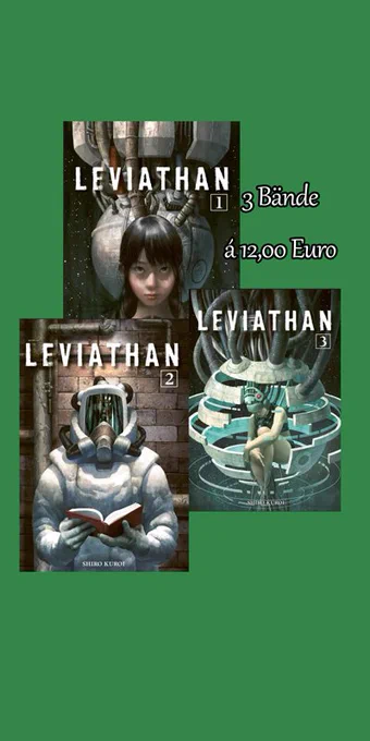 Alle drei Titelbilder von Leviathan

Ein riesiges Raumschiff treibt als Wrack in den Weiten des Universums...  Plünderer entdecken ein Tagebuch und mit ihm die Geschichte einer Katastrophe, die sich an Bord vor Jahren ereignet hat: Alles beginnt mit einer Explosion unbekannten Ursprungs. Den Passagieren, vornehmlich Teenager auf Klassenfahrt zur Erde, bleiben nur geringe Sauerstoffreserven, eine Rettung von außen ist nicht in Sicht. Die einzige Hoffnung ist eine Kapsel in der Kryokammer des Metallriesen – allerdings bietet die nur Platz für eine Person. Der Kampf ums Überleben beginnt.

Mit teils flüchtigem, teils sinnlich-realem Strich entwirft Shiro Kuroi ein Drama in drei Bänden um die Frage nach Humanität am Rande der Hölle. 
