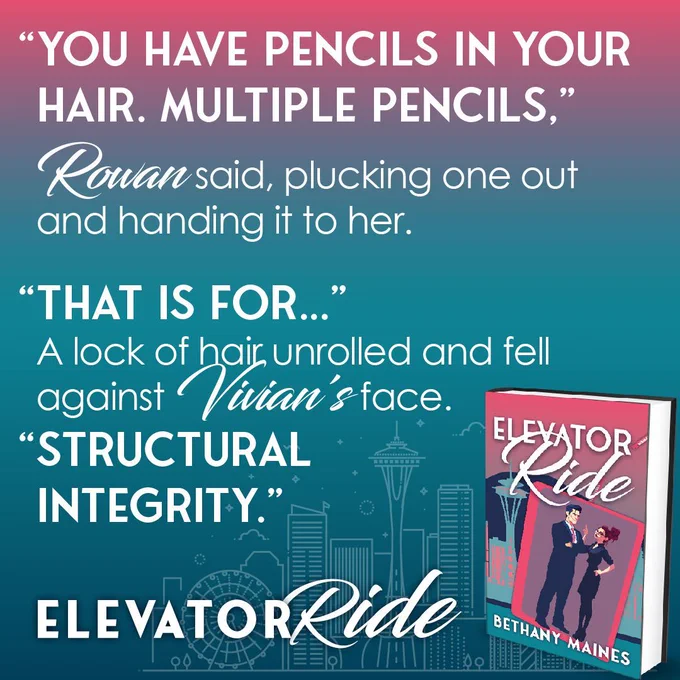 “You have pencils in your hair. Multiple pencils,” Rowan said, plucking one out and handing it to her. 
“That is for...” A lock of hair unrolled and fell against Vivian's face. “Structural integrity.” 