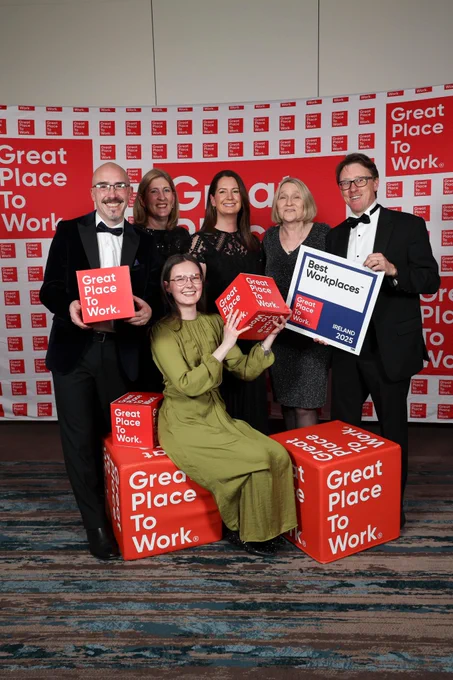 We are proud to have been recognised as the 6th Best Large Workplace in Ireland by @GPTW_Ireland.

We are committed to putting people at the centre of everything we do and look forward to continuing to ensure our values and culture create a #GreatPlacetoWork.

Congratulations to all the other organisations that have achieved top 20 status. It is fantastic to see 26 tourism businesses who have gone through our Employer Excellence Programme included on the list of #BestWorkplaces25 this year. This showcases the impact of the positive workplace changes industry are making to drive employee engagement and create a great place to work in the tourism sector. We are proud to support them on that journey