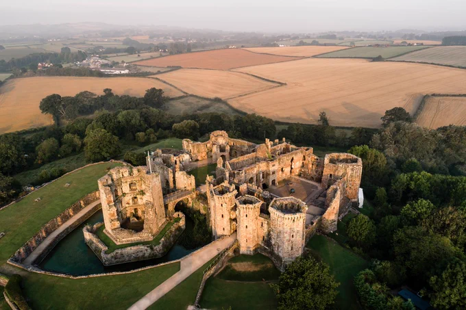 Raglan Castle by Ammonite Aerial.