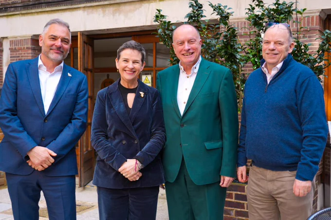 David Hopkins (TDUK CEO), Defra Environment Minister Creagh, Andrew Carpenter (STA CEO) & Andy Leitch (Deputy Chief Executive of Confor) at the Timber in Construction Summit | Credit: Timber Development UK
