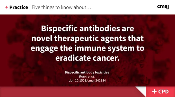 Bispecific antibodies are novel therapeutic agents that engage the immune system to eradicate cancer.