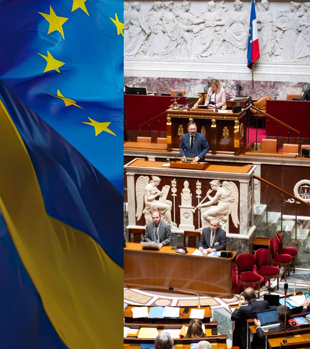 Visuel : aux côtés de l'Ukraine pour bâtir une paix juste et durable.