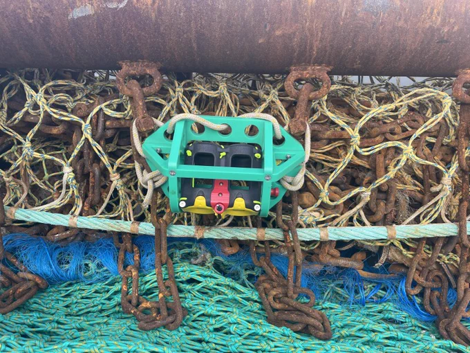 CatchCam cameras have been used on scallop dredges to see how the heavy steel gear interacts with the sea floor. Photo by Tom Rossiter.