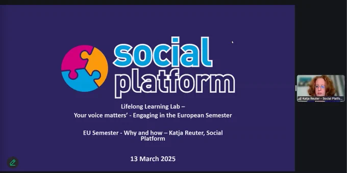 Screenshots of the training session on the European Semester