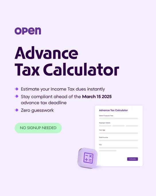 Advance Tax Calculator India