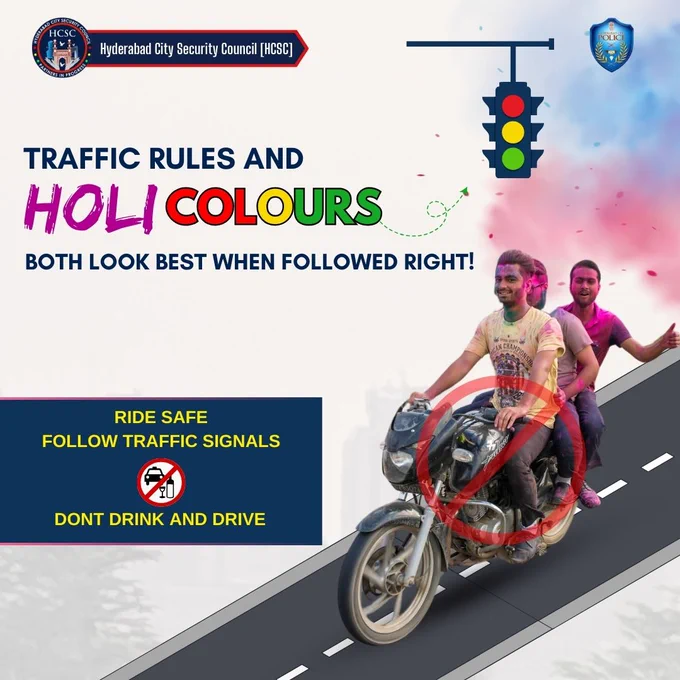 Colors play a crucial role in our lives—whether guiding us on the road or adding joy to our celebrations. 🚦🎨



Just as traffic signals ensure smooth and safe journeys, following the right approach to Holi colors brings harmony and happiness. 🌸🌿



Here’s how:

 🟢 Green – Signals us to go ahead with eco-friendly, organic colors. 

 🔴 Red – Reminds us to avoid synthetic and harmful chemicals. 

 🟡 Yellow – Symbolizes warmth, positivity, and playing responsibly. 



This Holi, let’s celebrate with safe, skin-friendly colors while respecting the environment and each other. 🌏 Just like traffic rules, the right choices make all the difference! 🚦🌈



Wishing you a colorful, safe, and joyful Holi! 🌸✨



#Holi2025 #SafeHoli #ColorWithCare #FestivalOfColors #EcoFriendlyHoli #PlaySafe #HoliHappiness #OrganicColors #CelebrateResponsibly #HoliJoy

