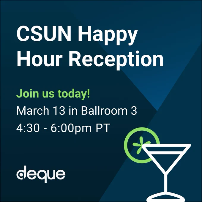 CSUN Happy Hour Reception. Join us today! March 13 in Ballroom 3. 4:30-6:00pm PT