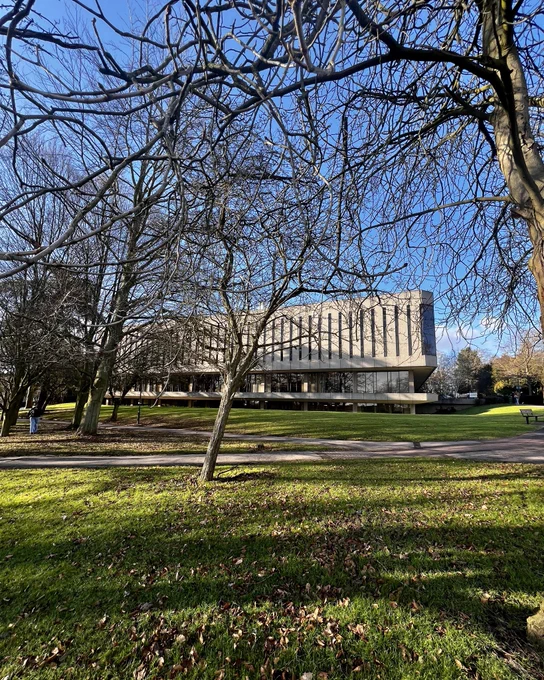 Hallward Library in the sun
