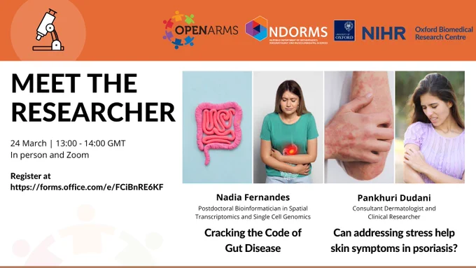 Meet the researcher
24 March
1 - 2pm
In person and Zoom