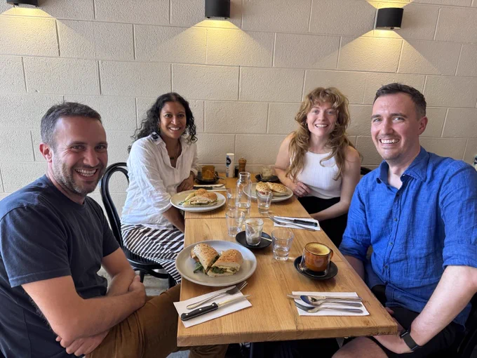 The original hosts of The Psych Review welcome new host Greg over a post podcast lunch.