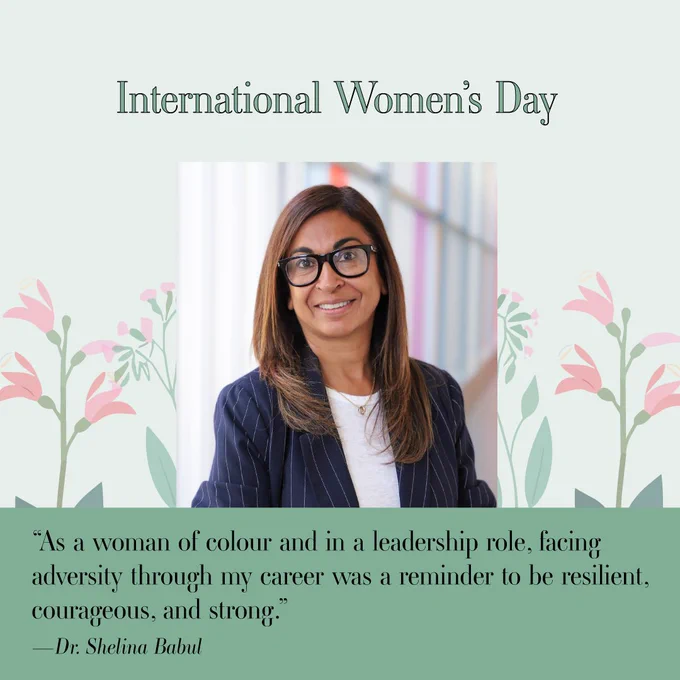 Dr. Shelina Babul with a message for International Women's Day.