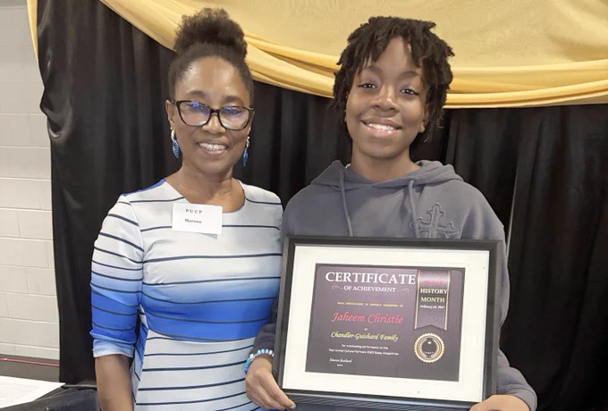 "Educator Clovalyn Wilson and student Jaheem Christie are honored at Brampton's 24th annual Black History Month concert for their outstanding community work and creative writing, showcasing the power of Black leadership and youth voices." #BlackHistoryMonth #Brampton #BlackExcellence #CommunityHeroes #EducatorAwards #StudentAchievement #Inspiration #CivicEngagement #MaltonPride #DiversityAndInclusion #Empowerment