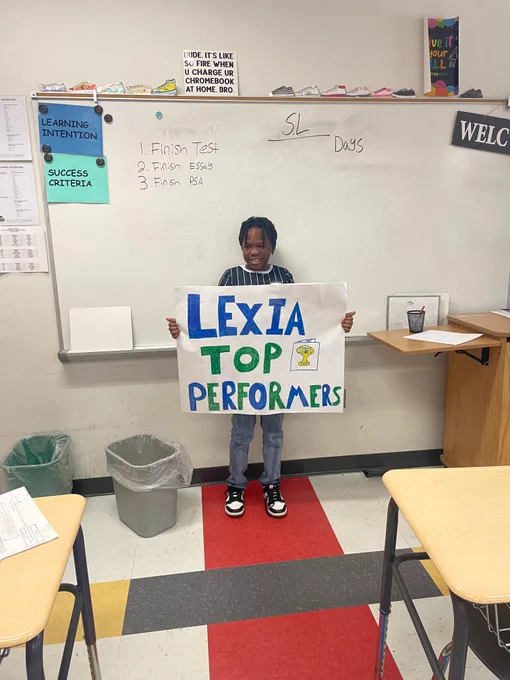Phiilipe M, Lexia Top Reader for 6th Grade. 