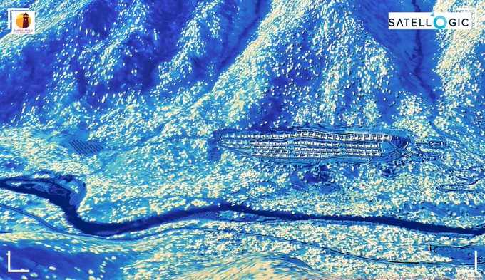 Processed satellite image showcasing the distinct characteristics of land features. Beyond interpretation, such imagery enables meaningful quantitative analysis.
📷 Courtesy: Satellogic via Dhruva Space Imagery Services. Map prepared by Takshashila Institution. 