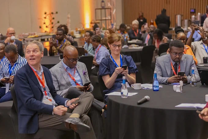 Delegates responding to the mentimeter on the knowledge check