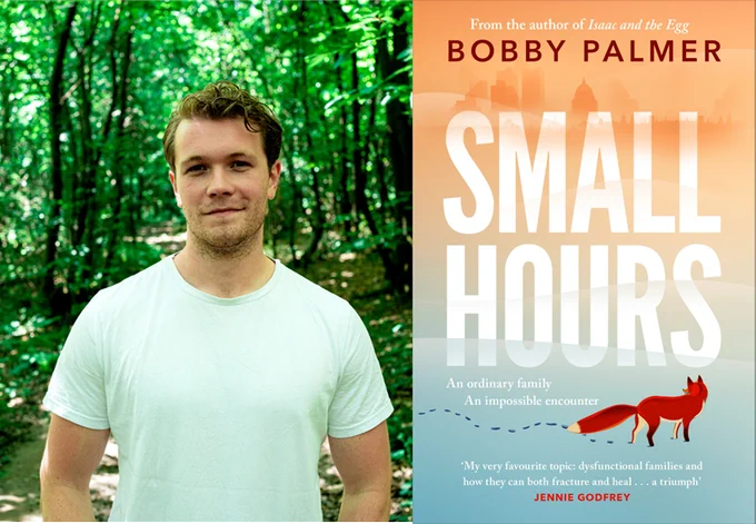 Bobby Palmer (photo by Ricardo Marques) and his novel Small Hours