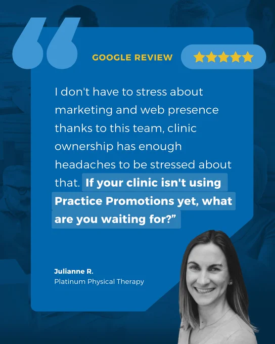 physical therapy client google review