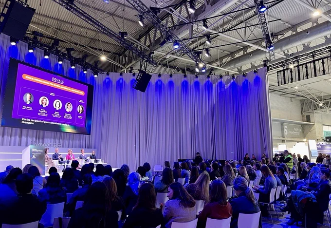 Here I am during our Equals panel session on driving change for women & girls in the digital era