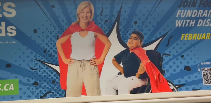 People wearing red capes