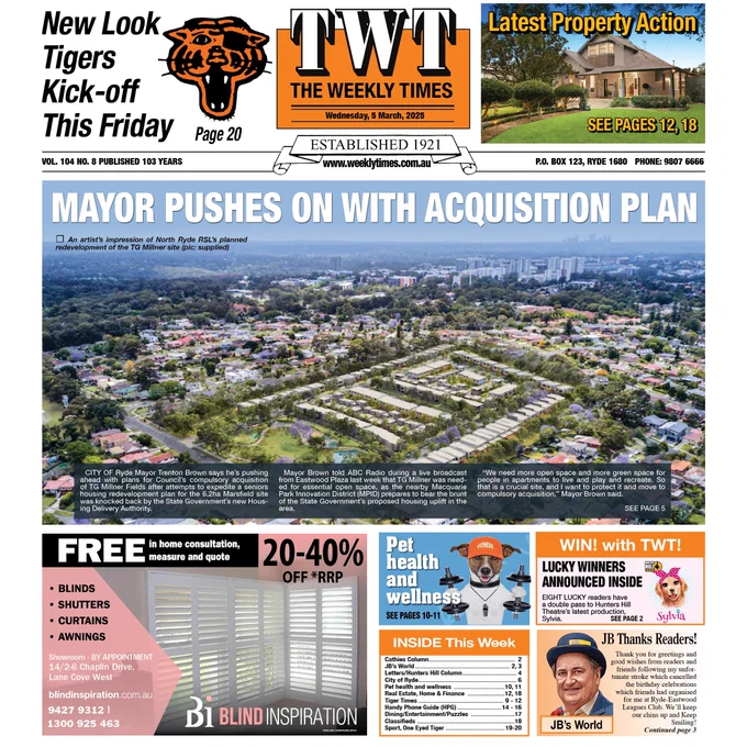 The Weekly Times March 5, 2025 edition, page 1.