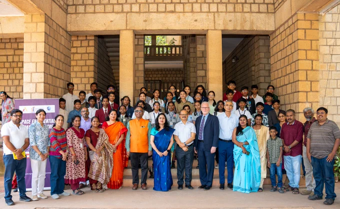 Attendees of the event gathered at Raman Institute main building
