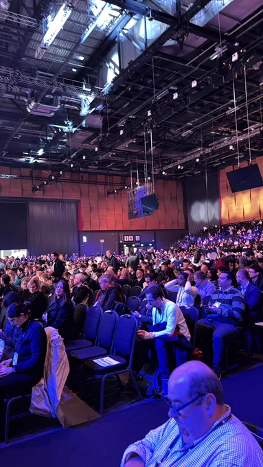 Keynote hall full of attendees