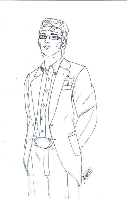 Arashi'Ken (Ken) the Sai'Nin in his human guise, though you can't see them, like Zynn, also retains his darkened, claw-tipped hands and tail.  Until he gets wet, however, causing him to revert back to his Mer-Lobani Forme.