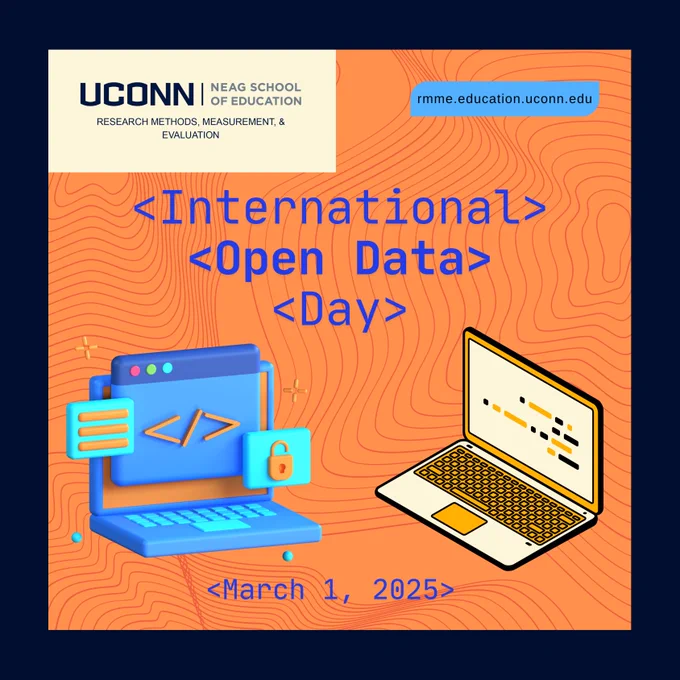 RMME embraces #InternationalOpenDataDay and encourages #OpenAccess #Data for all!​

https://rmme.education.uconn.edu​
#UConn #Online #Research #Methods #Measurement #Evaluation​

#ShareData #OpenData #DataScience #DataRepository #Technology #OpenScience