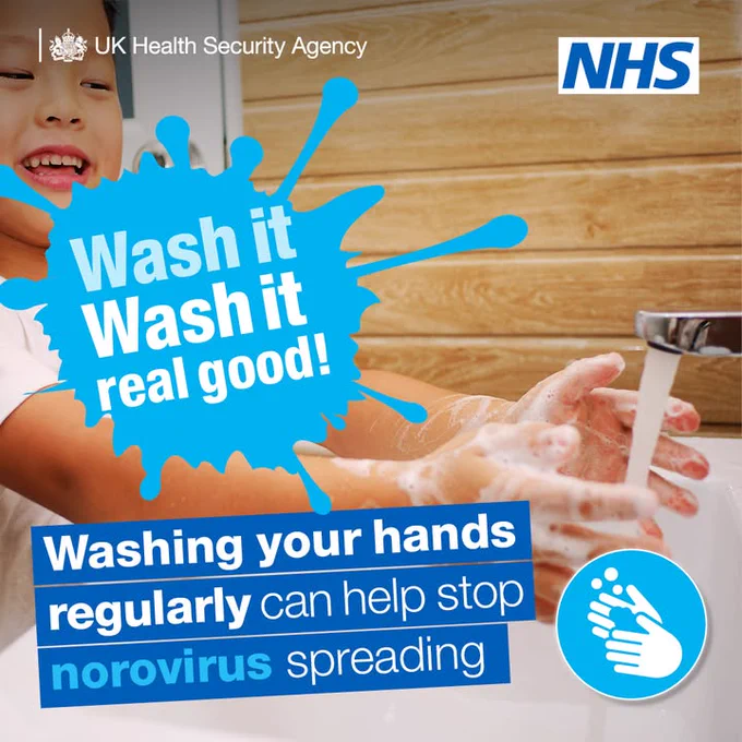 Wash it, wash it real good! Washing your hands regularly can help stop norovirus spreading.