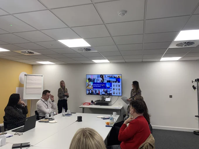 Explore Day at Ingeus. Charter Supporters and Members sat round a table learning from peers.