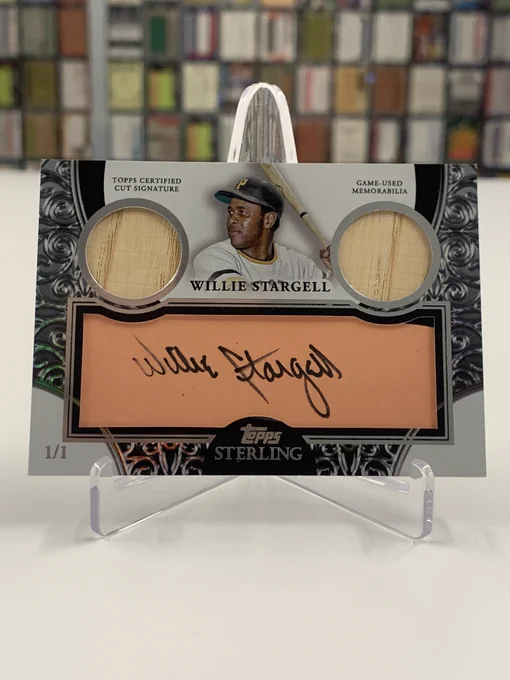 2023 Topps Sterling Legendary Cut Signature Relic Card, Game-Used Memorabilia
Willie Stargell, Pittsburgh Pirates
1/1