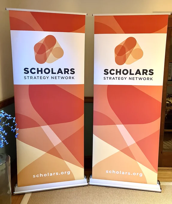 Scholars Strategy Network standing banners