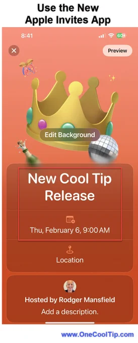 iPhone iOS18 Apple Invites