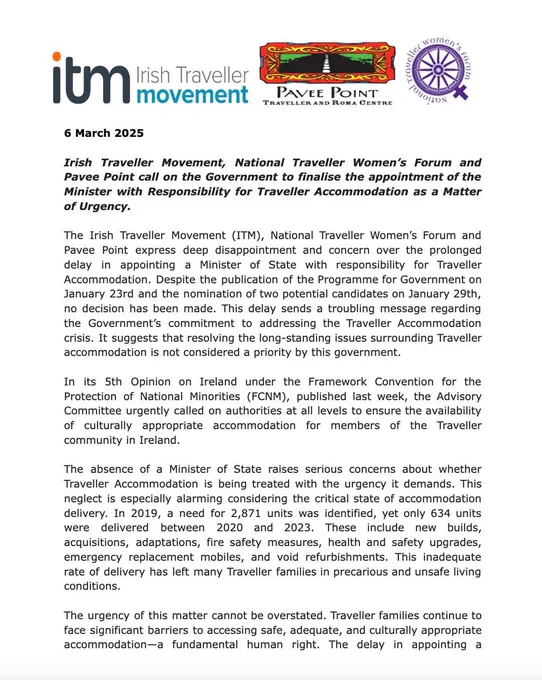 Collective Statement from ITM, PP and NTWF.