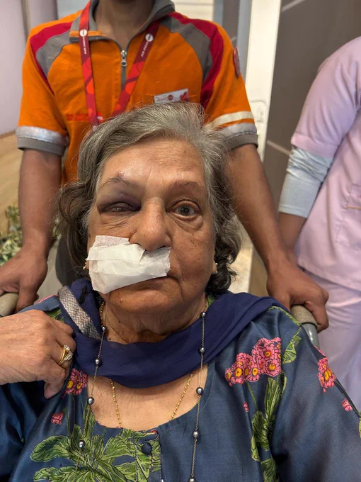4th March - post stitches at BGL airport.
