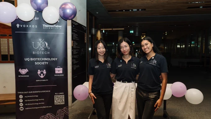 The leaders of 2025 UQ Biotechnology Society (UQBTS) - Australia’s largest student-led biotech organization.  