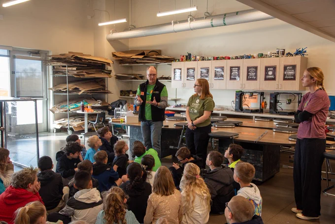CSU's KidWind Project Team speaks to Mead Elementary students