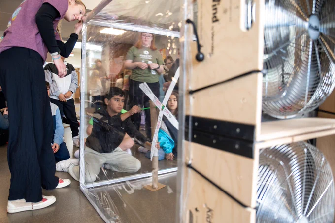 Mead Elementary students work on their CSU's KidWind Project 